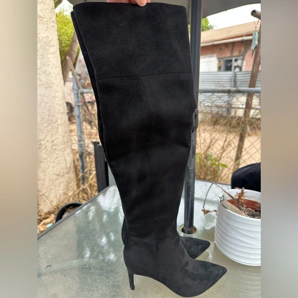 Marc Fisher LTD Women’s Qulie Black Over the Knee Boots 6M NWOB
